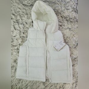 NWT Mondetta Outdoor Project Snow White Puffer Vest with Hood M